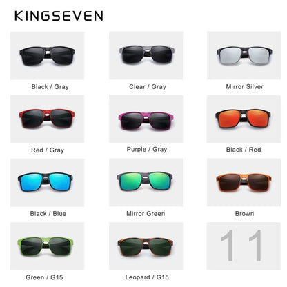 KINGSEVEN Rectangle Retro TR90 Polarized Sunglasses Women Men Cycling UV400 Climbing Glasses Anti-glare Outdoor Sports Eyewear
