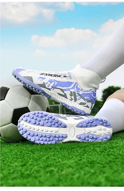Double Star hoge TF-turfvoetbalschoenen voor heren, jeugd- en studenteditie, volwassenen en kinderen, professionele wedstrijd- en trainingsschoenen voor voetbal S