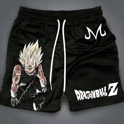 2026 Adult Boys Loose Short Hot Summer Mens Male Beach Pants Top Short Gift Sweatpants Goku Dragon Ball Z Gym Casual Shorts Hot
