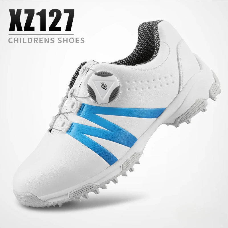 PGM Boys Girls Golf Shoes Light Weight Soft and Breathable Waterproof Anti-slip Universal Outdoor Sports Shoes XZ127