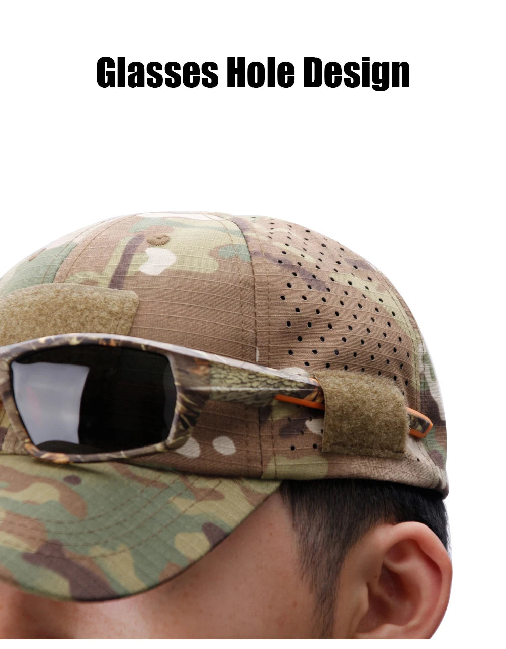Breathable Camouflage Baseball Cap UV Sun Protection Hat for Outdoor Sports Fishing Camping Hiking Hunting