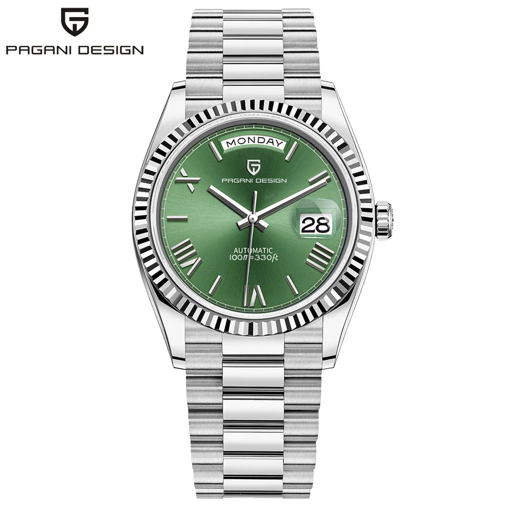 PAGANI DESIGN New DD36 Rose Gold Luxury Automatic Mechanical Watch For Men ST16 100M Waterproof AR Sapphire Glass Wristwatch Men