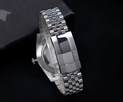 Cronos DateJ Luxury Men's Watch, Stainless Steel 5 Links Bracelet, PT5000 Miyota 9015, 100m Water Resistant, Sapphire