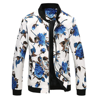Spring new men's handsome colorful men's jacket, fashion casual youth Slim sports jacket, Asian size M-6XL