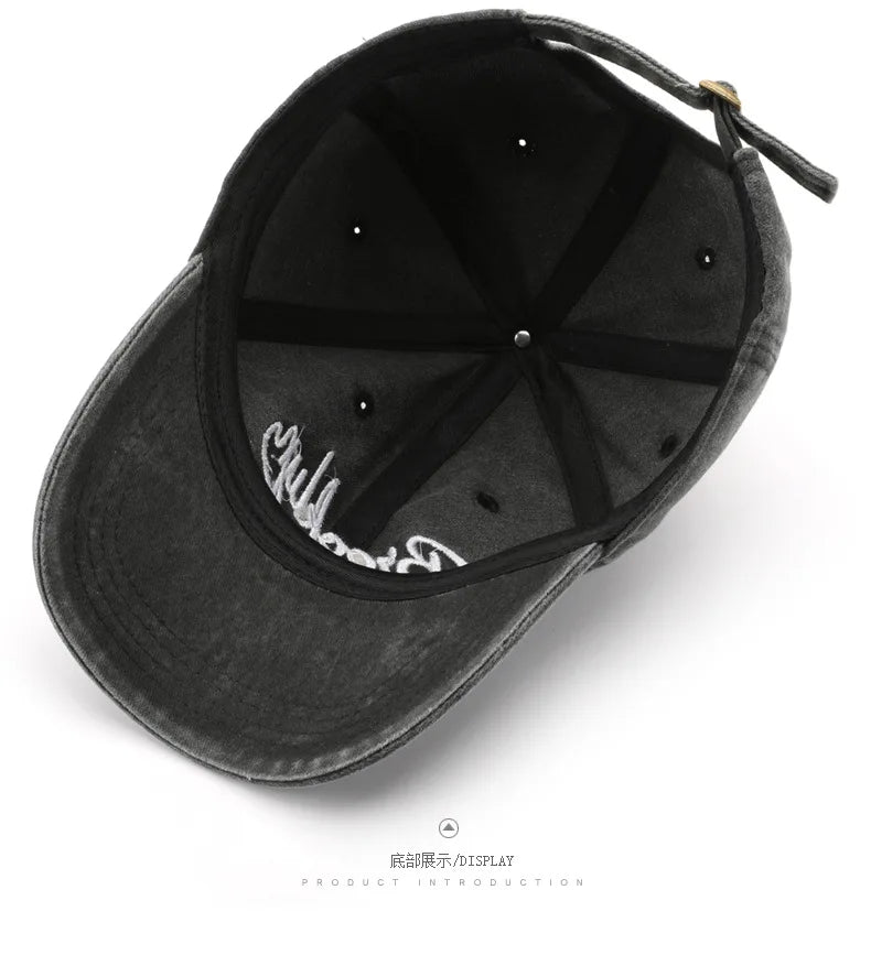 Brooklyn Baseball Caps Embroidery Breathable Retro Style Unisex Comfort Trendy Fashion Summer Hat Sun Protection Curved Brim