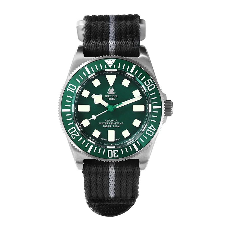 Tactical Frog FXD V4 Mechanical Watch NH35 Automatic Movement Titanium Mens Watches 200m Waterproof Sapphire Luminous 42mm Watch