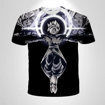 2026 Children's Breathable Short-sleeved Japanese Anime Dragon Ball Z Goku Goku Saiyan Men's Short-sleeved T-shirt,Sports Top
