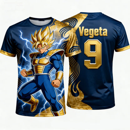 2026 Summer Dragon Ball Oversized T-shirt High Quality 3D Print Super Saiyan God Goku & Goku God Number 1 Graphic Unisex Retro