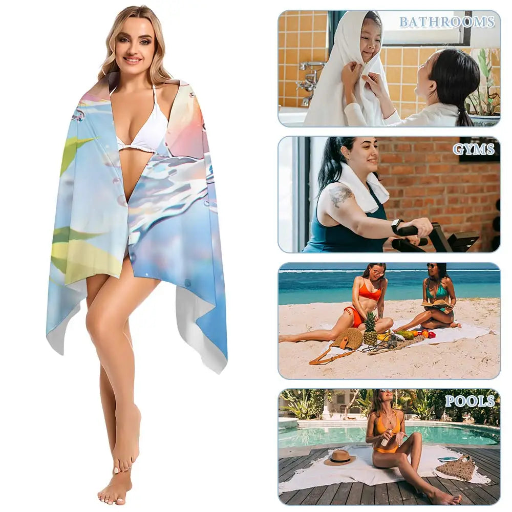 Toalha de Praia Game F-Fortnites em Microfibra para Hotel, Casa de Banho, Sauna, Spa, Praia, Viagem, Piscina, Casa, Banho de Bebé, Ginásio e Duche