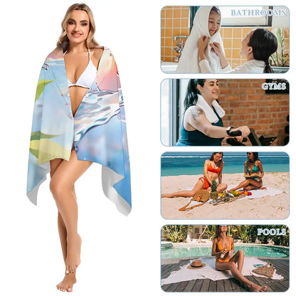 Toalha de Praia Game F-Fortnites em Microfibra para Hotel, Casa de Banho, Sauna, Spa, Praia, Viagem, Piscina, Casa, Banho de Bebé, Ginásio e Duche