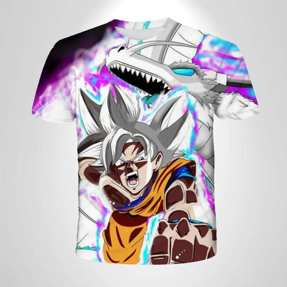 2026 Children's Breathable Short-sleeved Japanese Anime Dragon Ball Z Goku Goku Saiyan Men's Short-sleeved T-shirt,Sports Top