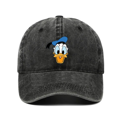 Unisex Vintage Washed Mickey Minnie Print Baseball Cap for Men Women Cartoon Trucker Hat Adjustable Snapback Casual Hip Hop Hat