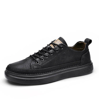 Classic Men's Sneakers Platform Slip-On Casual Leather Sneakers New Comfort Flat Spring Loafers Shoes