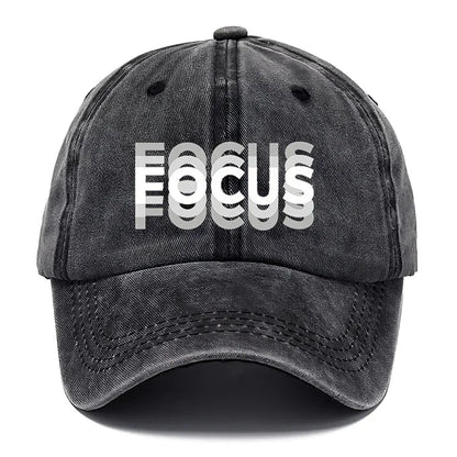 „FOCUS“ spausdinta, išplauta medvilnė, reguliuojama klasikinio stiliaus beisbolo kepurė, sportinė „duckbill“ kepurė vyrams ir moterims