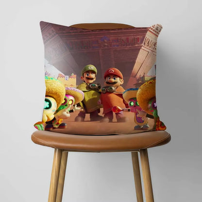 B-Bowser Princess D-Donkey Kong Pillow Case For Sofa Decor Car Office Room Printing Cushion Cover Decorations and Protector