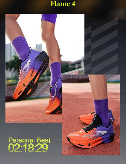 Carbon Plate Sports Running Shoes Marathon Men Breathable Lightweight Women's Comfortable Athletic Nonskid Chunta Sneakers