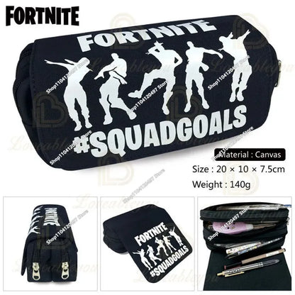 3-teiliges Set Fortnite-Gaming-Rucksack, Anime-Cartoon, große Kapazität, Schultaschen für Schüler, Federmäppchen, Kawaii-Lunchbag, Geburtstagsgeschenke