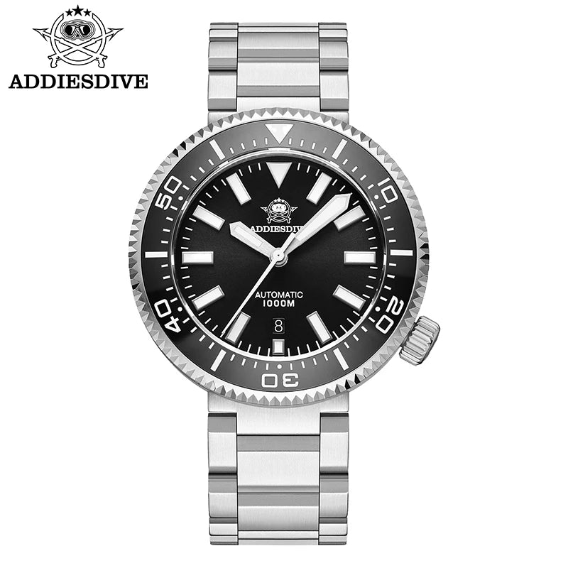 ADDIESDIVE luxury men’s diving watch, water-resistant to 1,000 m, with sapphire crystal and luminescent display – Automatic mechanical watch