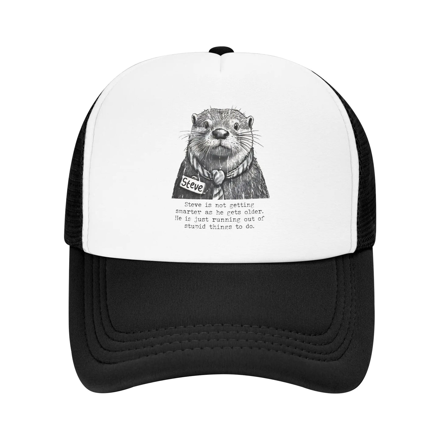 Unisex Steve Is Not Getting Smarter As He Gets Older Otter  Trucker Hats Mesh Baseball Cap Dad Hat  Adjustable Trucker Cap