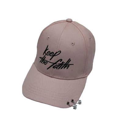 Women Men Hip Hop Kpop Snapback Baseball Cap Solid Color With Ring Sport Dancing Travel Lover Dad Hat Caps Streetwear Adjustable