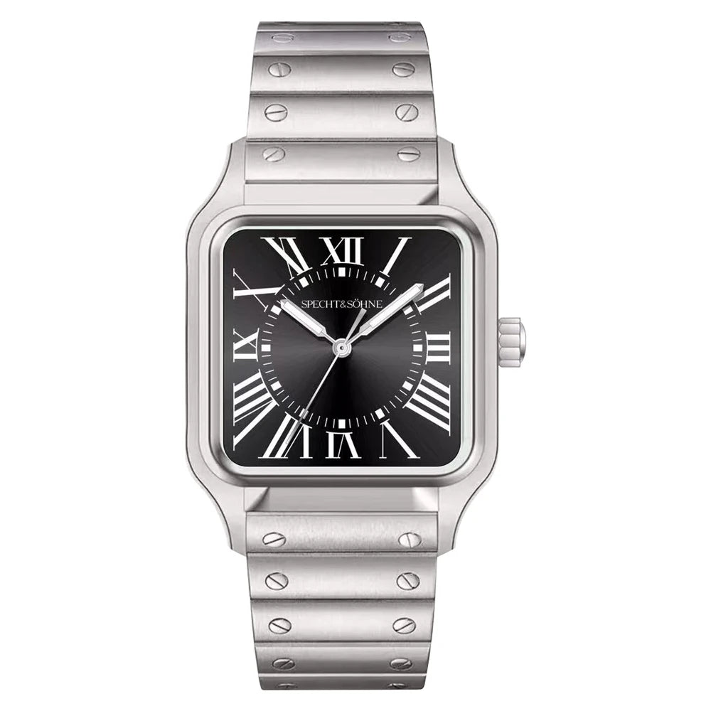 2025 New 34MM Specht & Söhne Quartz Watch Japan VH31 Movement Sapphire Blue Color Ultrathin Stainless Steel Men's Watch