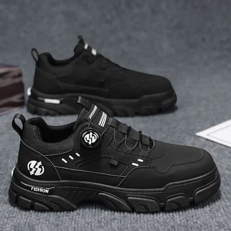 Summer Men's Casual Shoes Leather Men's Sneakers Comfortable Soft Male Work Board Shoes Platform Shoes for Men Men's Sneakers