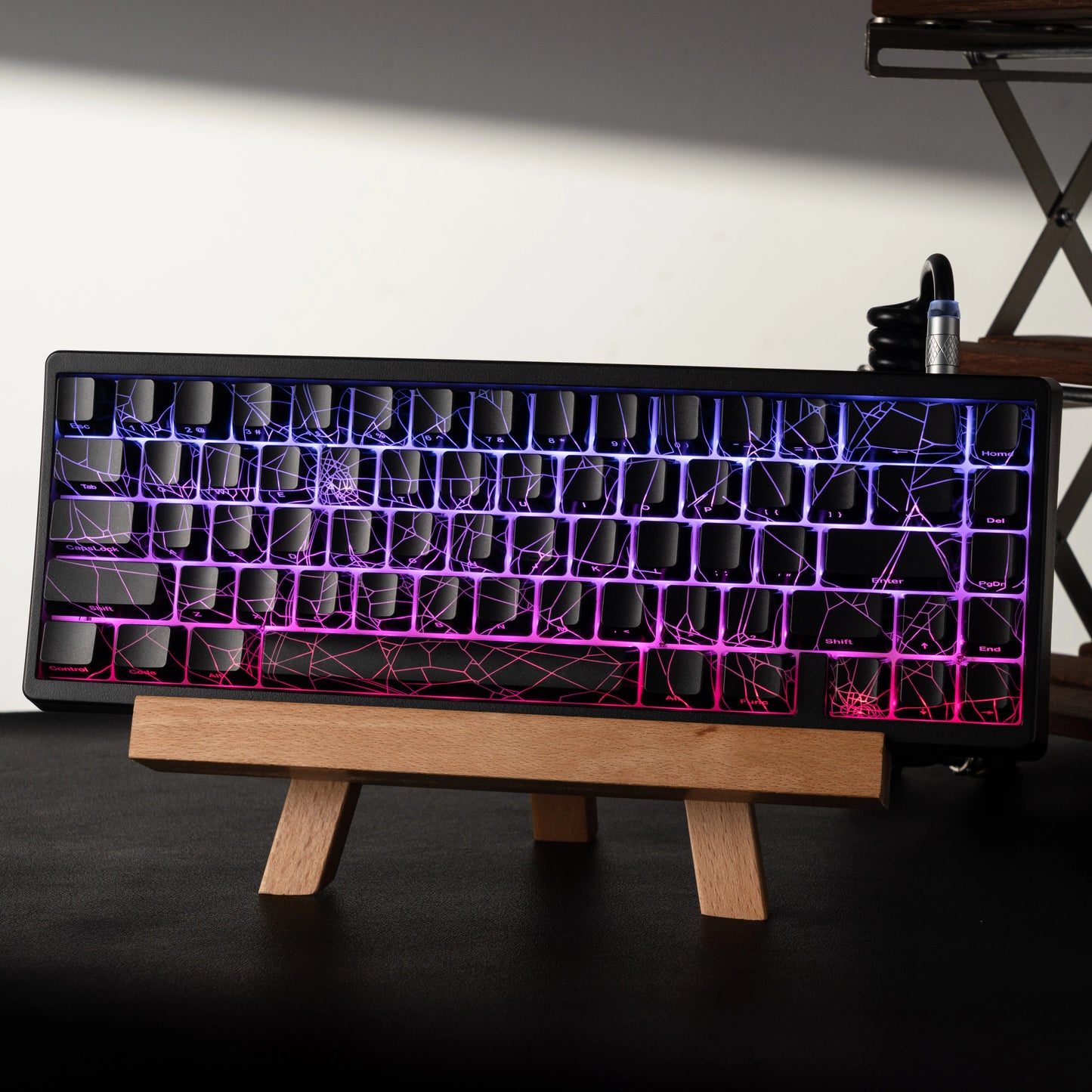 XVX Spider Web Keyboard M67 JadeStone mit IMD-Tech-Tastenkappen, Tri-Mode-Verbindung, individueller RGB-Hintergrundbeleuchtung, Tastatur 60%
