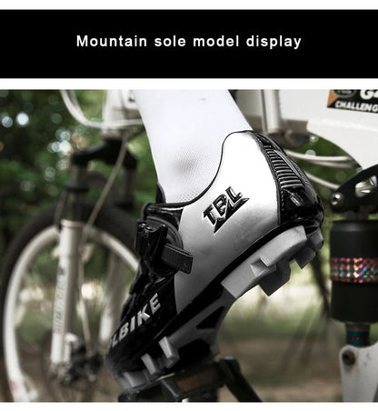New Men’s and Women’s Bicycle Shoes Outdoor Cycling Shoes with Three Functional Soles Professional Training Shoes