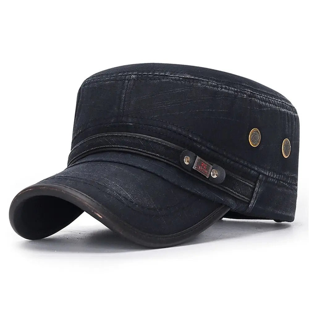 Fashion Men Peaked Cap Spring Summer Breathable Baseball Cap Adjustable Casual Cadet Hat High Quality Cotton Sun Cap