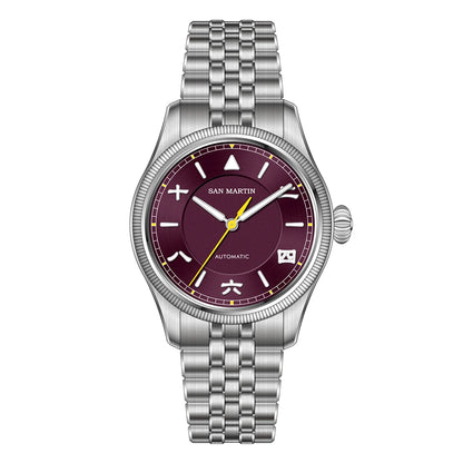 San Martin 39.5mm Men Pilot Watch YN55 Automatic Mechanical Aviation Watches Chinese Style Original Design SN0033 Field Reloj