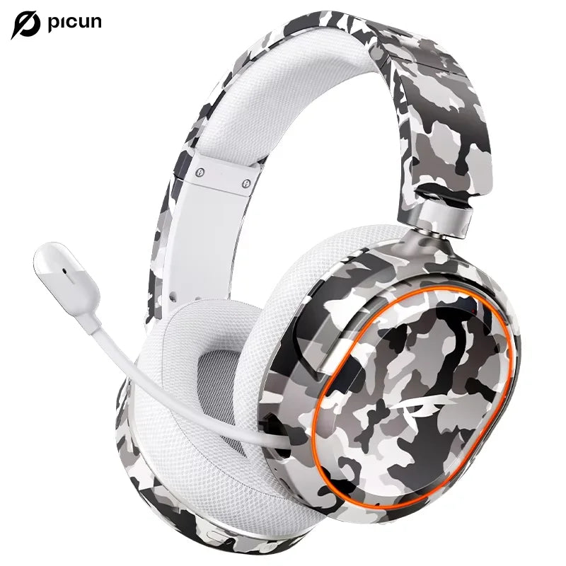 Auriculares gaming inalámbricos Picun G2 Bluetooth 5.3 – Sonido envolvente 7.1, auriculares gaming de baja latencia de 5ms con micrófono ENC para PC, PS5, PS4, Switch y móvil