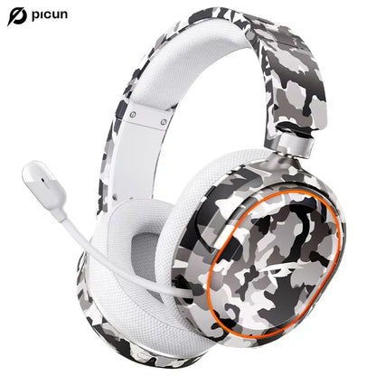 Auriculares gaming inalámbricos Picun G2 Bluetooth 5.3 – Sonido envolvente 7.1, auriculares gaming de baja latencia de 5ms con micrófono ENC para PC, PS5, PS4, Switch y móvil