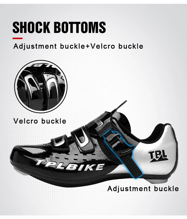 New Men’s and Women’s Bicycle Shoes Outdoor Cycling Shoes with Three Functional Soles Professional Training Shoes