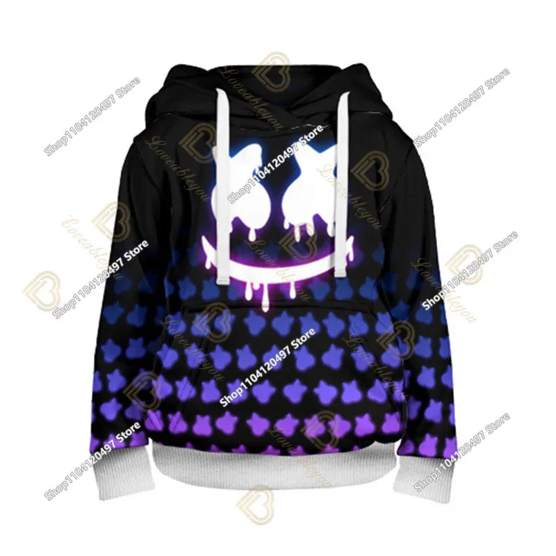 Bluza z kapturem Fortnite z nadrukiem dla dzieci 2-14Y, bluzy dla chłopców i dziewczynek, modna kurtka Harajuku, odzież dziecięca, gry, kostium cosplay
