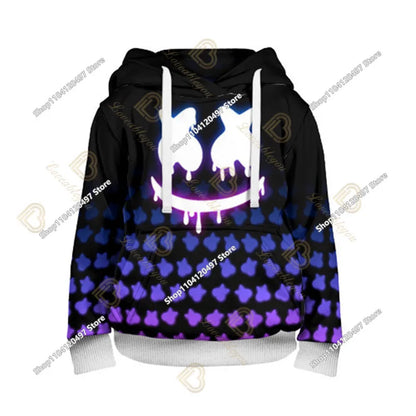 Bluza z kapturem Fortnite z nadrukiem dla dzieci 2-14Y, bluzy dla chłopców i dziewczynek, modna kurtka Harajuku, odzież dziecięca, gry, kostium cosplay