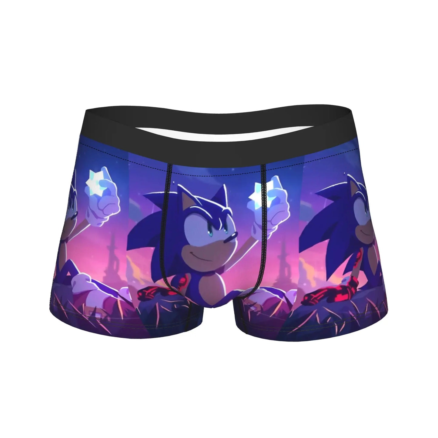 S-Sonic Retro Game Cartoon Underwear  Printed Boxershorts Quality Men Panties Elastic Boxer Brief Birthday Present
