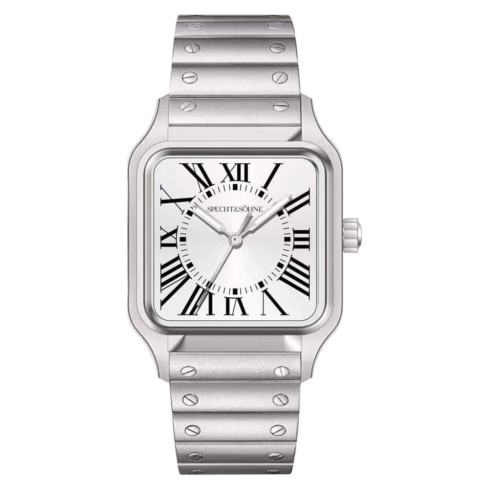 2025 New 34MM Specht & Söhne Quartz Watch Japan VH31 Movement Sapphire Blue Color Ultrathin Stainless Steel Men's Watch