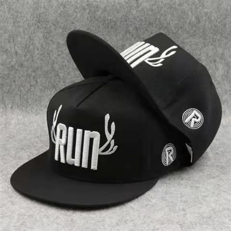 Men's Letter Embroidery Tide All-match Flat Brim Baseball Cap Ladies Summer Hip-hop Hat Outdoor Shade Adjustable Peaked Cap