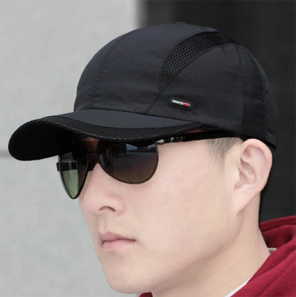 Spring Summer Quick Drying Sports Cap Golf Fishing Hat Summer Outdoor Sun Hat Adjustable Unisex Baseball Cap For Womens Men
