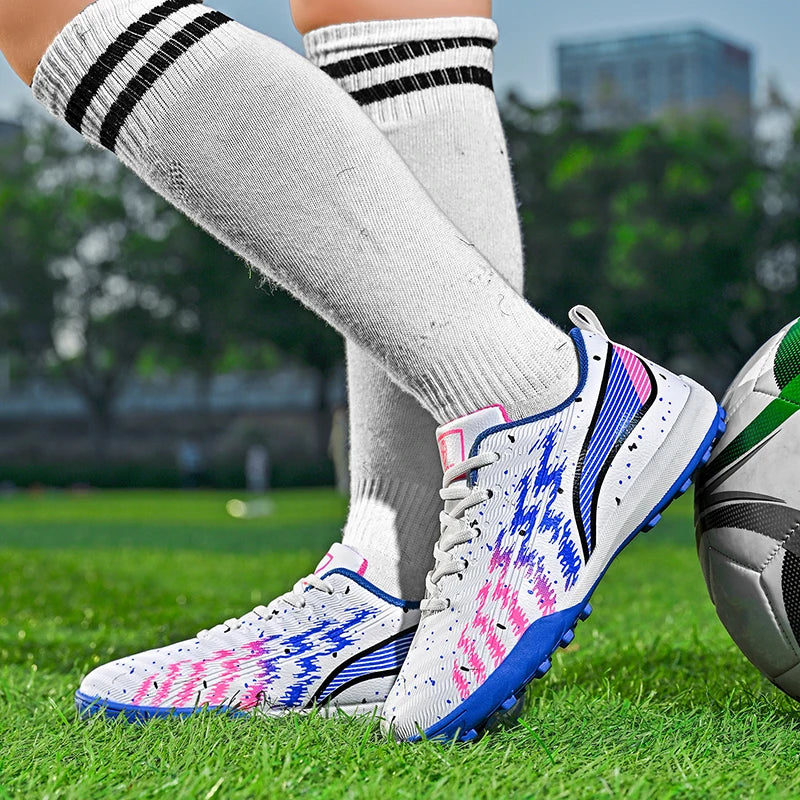 Chaussures de football professionnelles pour enfants, chaussures d'entraînement en plein air, chaussures de sport pour garçons et filles, chaussures de Futsal antidérapantes pour enfants