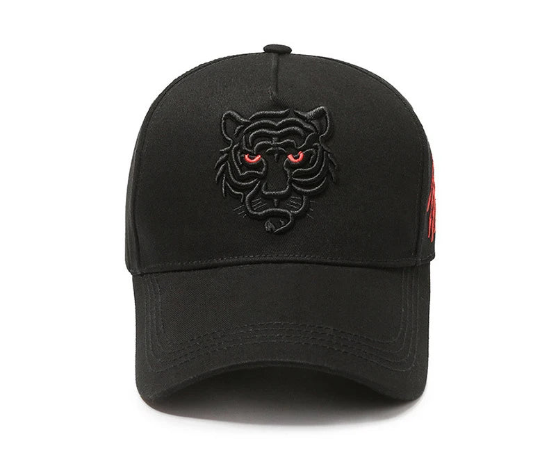 New Cotton Black Tiger Embroidery Baseball Cap Men Women Hip Hop Hat Summer Leisure Trucker Caps Unisex Snapback Hats Gorras