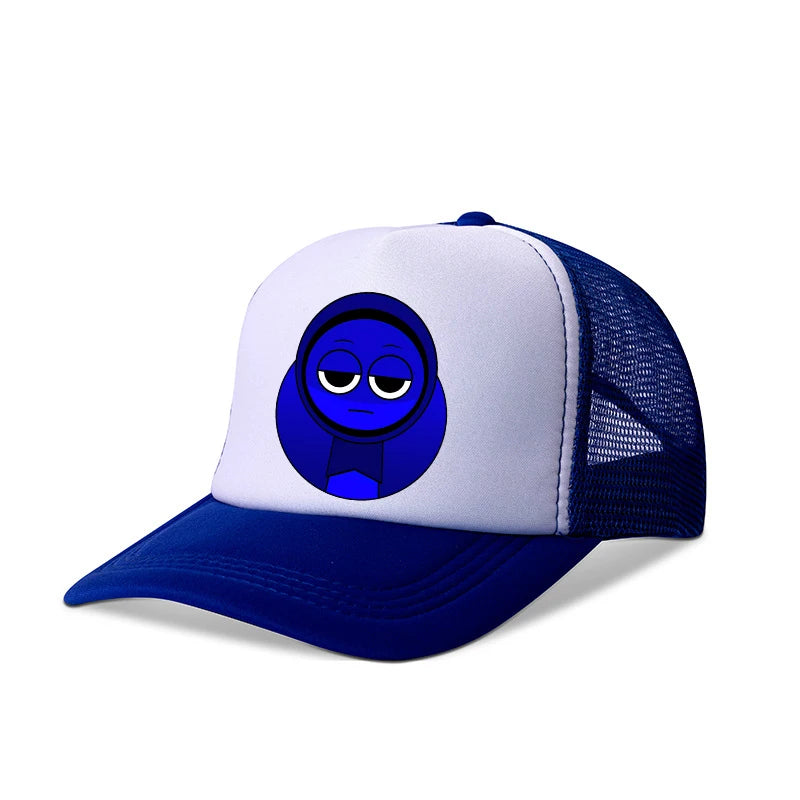 Casquettes de baseball Sprunkis pour garçons et filles : casquettes pour enfants à motif de dessins animés, casquettes hip-hop en maille respirante, casquettes mignonnes de style anime, casquettes anti-soleil, cadeaux d'anniversaire