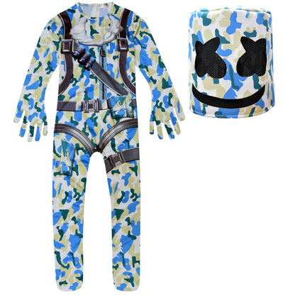 ❤★❤DJ-Guerillakampf-Kostüme Jumpsuits für Kinder Clown-Cosplay-Kleidung Halloween-Weihnachtskostüm Party Game Cos Fortnites Co★♥★