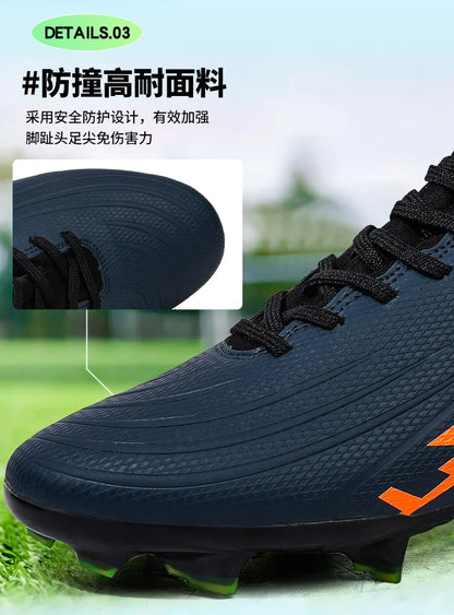Casual Comfortable Men Sports Shoes Soccer Shoes Men Anti-slip Outdoor Grass Training Breathable Lace-up Football Boots