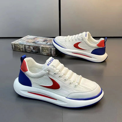 Comfortable Breathable Mesh Sports Shoes, Men's Casual Style, Lightweight Versatile Plain Color, Spring Summer Autumn Seasonal Wear