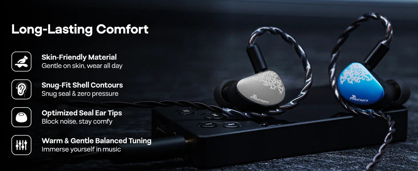 Linsoul Kiwi Ears Cadenza II IEM HiFi-Kopfhörer mit 10mm-Titan-Dynamiktreiber, KARS 2.0 und abnehmbarem Kabel