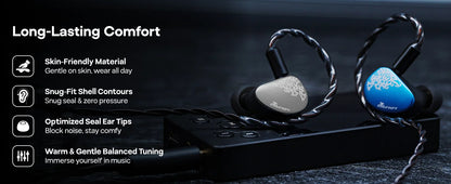 Linsoul Kiwi Ears Cadenza II IEM HiFi-Kopfhörer mit 10mm-Titan-Dynamiktreiber, KARS 2.0 und abnehmbarem Kabel