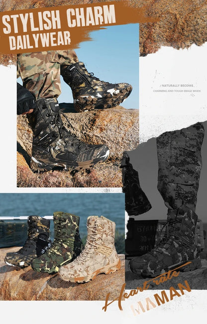 Hiking Shoes Men Boots Wear-resistant Breathable Casual Sports Shoes Men Ankle Boots Comfortable Outdoor High-top Boots Men
