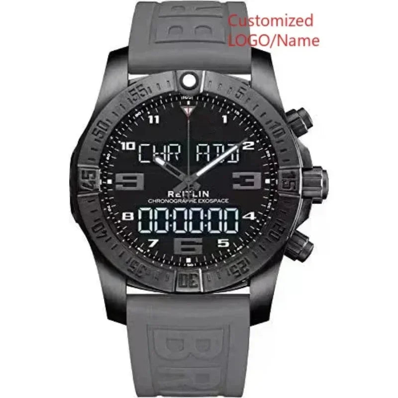 A11 Store Customized Watch  Mens Sport Aerospace Evo es Black Blue Rubber Luxury Digital Watch Fashion Watches