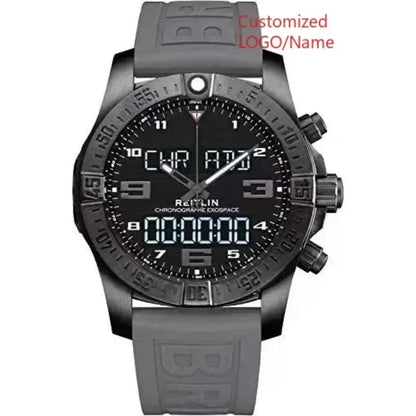 A11 Store Customized Watch  Mens Sport Aerospace Evo es Black Blue Rubber Luxury Digital Watch Fashion Watches